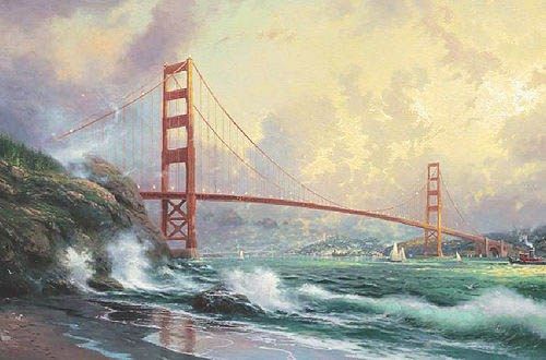 Thomas Kinkade Golden Gate Bridge San Francisco